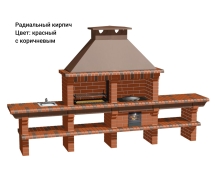 Печь Аристократ 736 Прямоугольный кирпич красный
