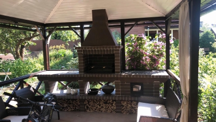 Печь Аристократ 7142 Прямоугольный кирпич красный с коричневым, фото 2