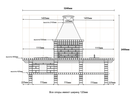 Печь Аристократ 7142 Прямоугольный кирпич красный с коричневым, фото 6