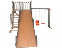 Деревянная зимняя горка Сорбет Мята №3 с рукоходом Деревянная зимняя горка Сорбет Мята №3 с рукоходом