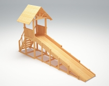 Зимняя деревянная горка “Зима wood”-5