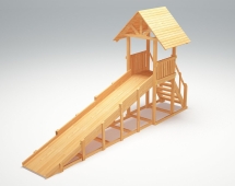 Зимняя деревянная горка “Зима wood”-5