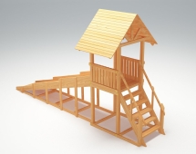 Зимняя деревянная горка “Зима wood”-5