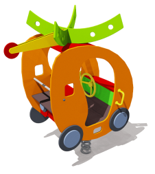 Качалка Вертолет ВСТ 5759 на 2-х пружинах для детской площадки, фото 2