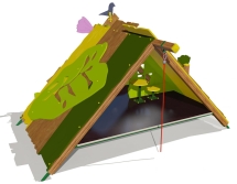 Домик-беседка Шалаш 06021 для детской площадки Домик-беседка Шалаш 06021 для детской площадки