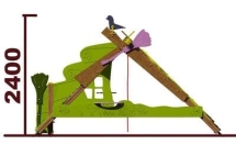 Домик-беседка Шалаш 06021 для детской площадки Домик-беседка Шалаш 06021 для детской площадки