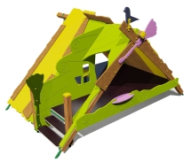 Домик-беседка Шалаш 06021 для детской площадки Домик-беседка Шалаш 06021 для детской площадки