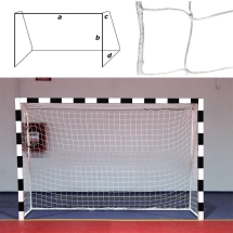 Сетка гандбольная/футзальная, a:3.0 b:2.0 c:0.8 d:1.5 м, нить 3 мм полипропилен (ПП), белый