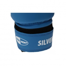 Перчатки боксерские SILVER синие BGS-2039, (10oz), фото 4
