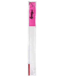 Лента для художественной гимнастики AGR-201 4м, с палочкой 46 см, розовый, фото 4