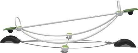 Качели-балансир Лодочка Papercut КЧ002.00.1 для детской уличной площадки, фото 3