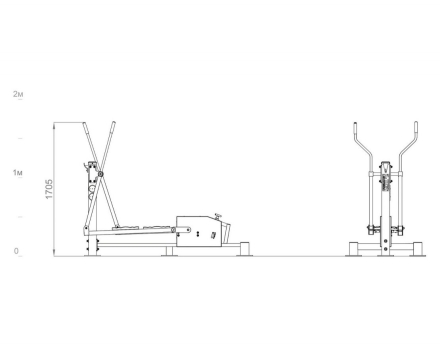 Уличный тренажер Эллиптический FO-04.06, фото 4