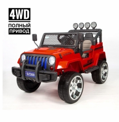 Электромобиль Jeep т008тт 4WD красный, фото 1