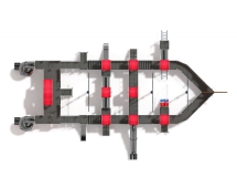 Детская игровая площадка Баркентина Мульт (нержавейка скат) ДИК 2.03.3.06-20 H=1200 Н=1500 H=2000
