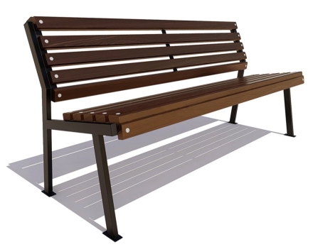 Скамейка парковая Ретро без подлокотников, лиственница 2 м, фото 1