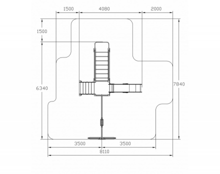 Детская игровая площадка Счастливое детство Эко ДИК 2.01.02-02 H=1200, фото 6