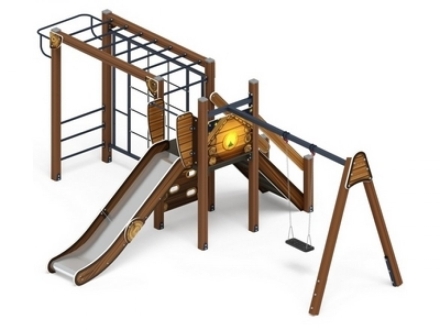 Детская игровая площадка Счастливое детство Эко ДИК 2.01.02-02 H=1200, фото 3