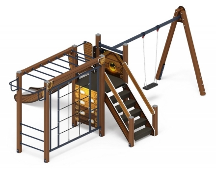 Детская игровая площадка Счастливое детство Эко ДИК 2.01.02-02 H=1200, фото 4