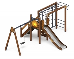 Детская игровая площадка Счастливое детство Эко ДИК 2.01.02-02 H=1200, фото 1