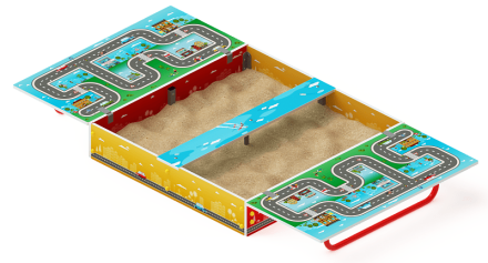 Песочница с крышкой средняя (Игра) - ИО 5.01.11-02, фото 1