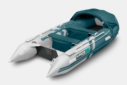 Gladiator C 370 AL ACTIVE Морской зеленый-белый моторная лодка ПВХ Алюминиевый пайол, фото 2