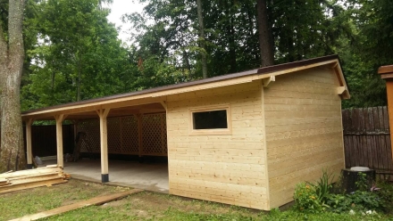 Навес для машин с хозблоком ТРУВИЛЬ Премиум комплектация, фото 5