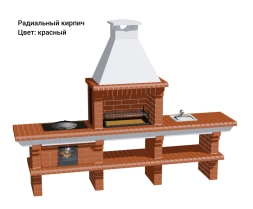 Печь Аристократ 7142 Радиальный кирпич красный с коричневым, фото 8