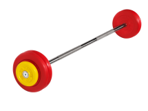 Штанга неразборная "Barbell" с цветными дисками d 25 мм, 27,5 кг Штанга неразборная "Barbell" с цветными дисками d 25 мм, 27,5 кг