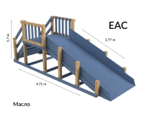 Зимняя деревянная заливная горка Снежный Барс 1 Зимняя деревянная заливная горка Снежный Барс 1