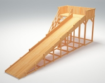 Зимняя деревянная горка “Зима wood”-6