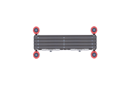 Горизонтальная гимнастическая скамья с двумя раздвижными антивандальными измерителями, фото 4