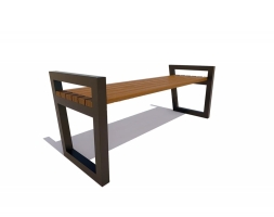 Скамейка садовая Муром без спинки, Сосна 1,8 м, фото 4