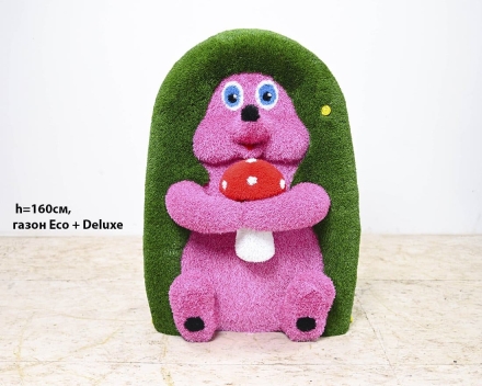 Топиари ежик Лори, H=160 см, газон Eco + Deluxe, фото 1