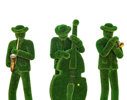 Топиари композиция музыканты звезды - Декстер, Ли, Оскар - газон Deluxe, фото 2