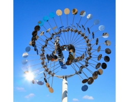 Скульптура из нержавеющей стали Бриз Стандартный размер, 8-гранное конусовидное основание из нержавеющей стали, фото 4