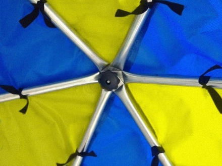 Батут OPTIFIT Like Blue 14ft 4,27 м с сине-желтой крышей, фото 4