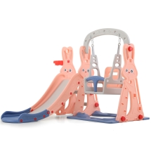 Горка + качели "Зайчонок" PS-042-О оранжевый Горка + качели "Зайчонок" PS-042-О оранжевый