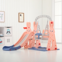 Горка + качели "Зайчонок" PS-042-О оранжевый Горка + качели "Зайчонок" PS-042-О оранжевый