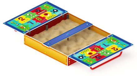 Песочница с крышкой средняя (Арифметика) - ИО 5.01.11-03, фото 1