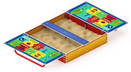 Песочница с крышкой средняя (Арифметика) - ИО 5.01.11-03, фото 2