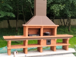 Печь Аристократ 736 Прямоугольный кирпич красный с коричневым, фото 6