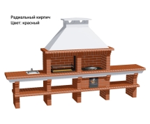 Печь Аристократ 736 Прямоугольный кирпич красный с коричневым