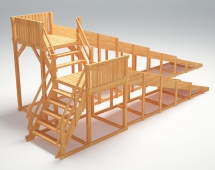Зимняя деревянная горка "Зима Wood"-7