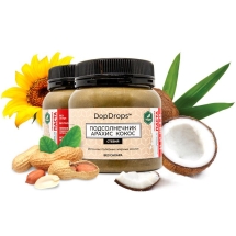 Арахисово-кокосовая паста с протеином подсолнечника и стевией, в пластике, 250г