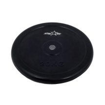 Диск обрезиненный BB-202 20 кг, d=26 мм, черный Диск обрезиненный BB-202 20 кг, d=26 мм, черный