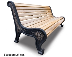 Скамейка чугунная Патриот, Лиственница 3,0 м, фото 2