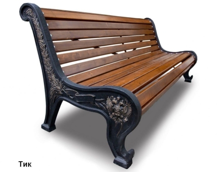 Скамейка чугунная Патриот, Лиственница 3,0 м, фото 3