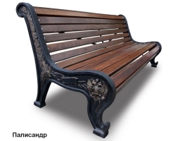 Скамейка чугунная Патриот, Лиственница 3,0 м, фото 4