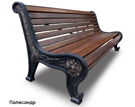 Скамейка чугунная Патриот, Лиственница 3,0 м, фото 4