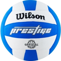 Мяч волейбольный "Wilson Prestige", размер 5, синт.кожа TPE, бело-сине-черный Мяч волейбольный "Wilson Prestige", размер 5, синт.кожа TPE, бело-сине-черный